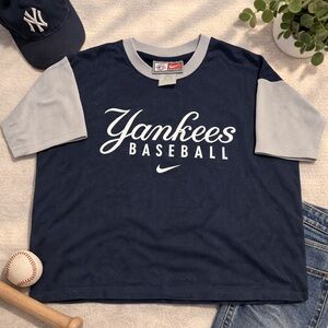 Nike Kids Yankees Baseball Short Sleeve Tee - Navy and Gray